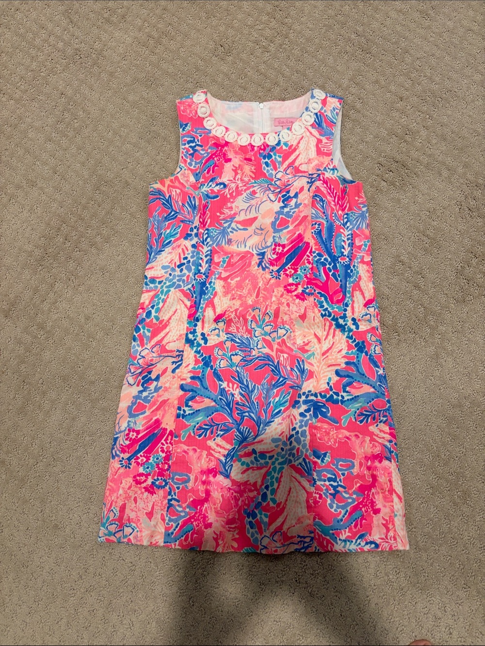 Lilly Pulitzer Pink and Blue Floral Shift Dress
